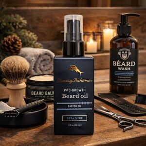 Tommy Bahama Pro-Growth Beard Oil - Black and Gold